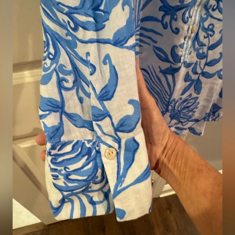 NWT Lilly Pulitzer Linen Top Sz Small - Picture 6 of 15